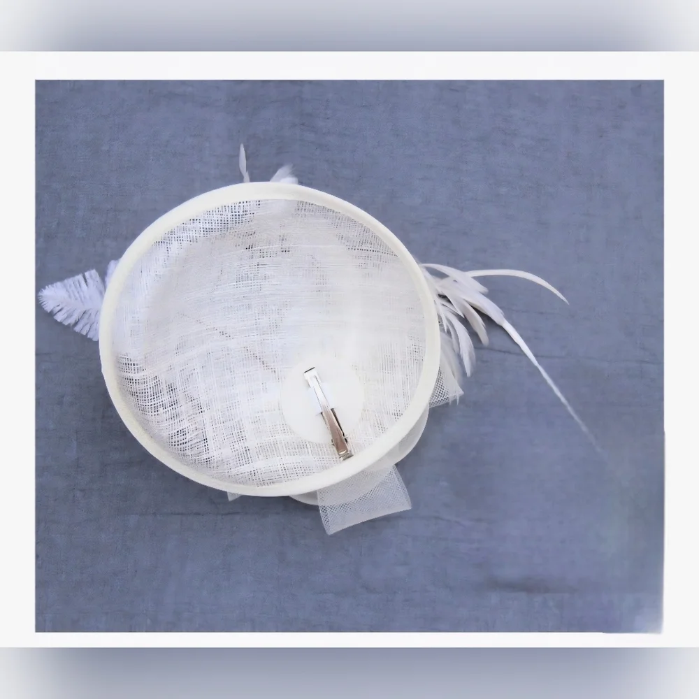SOLD SAFERIN Women's Fascinators Feathers Tea Party Hat #841 - Picture 7 of 10